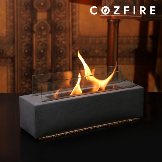 Tabletop Rectangular Fireplace (with Safety-Glass) - Cozfire