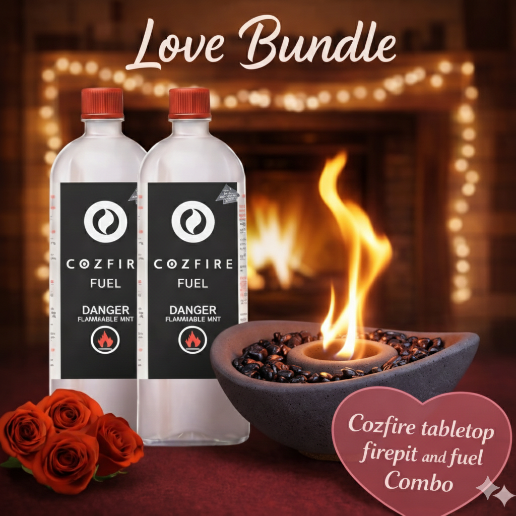Valentine’s Special Bundle 6: (Curve Bowl Fire Pit + 2x Fuel Bottle) - Cozfire