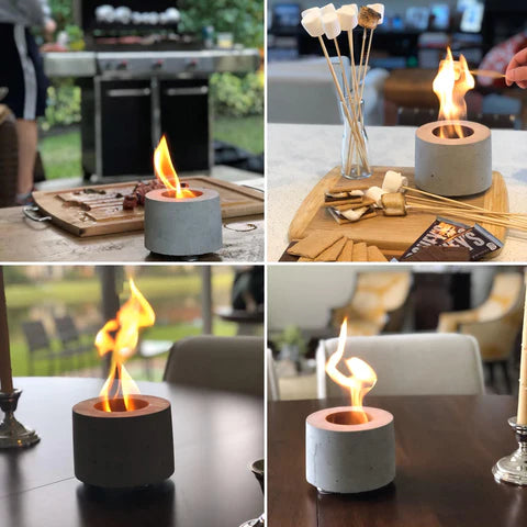 Cozfire Tabletop Round Fireplace - Portable Fire Pit for Indoors & Outdoors