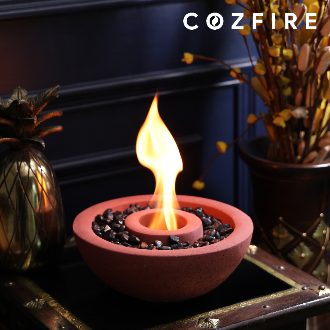 Bowl Tabletop Fire Pit (with Stones) - Cozfire