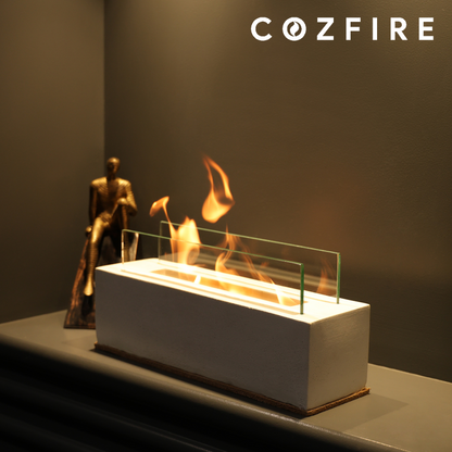 Tabletop Rectangular Fireplace (with Safety-Glass) - Cozfire