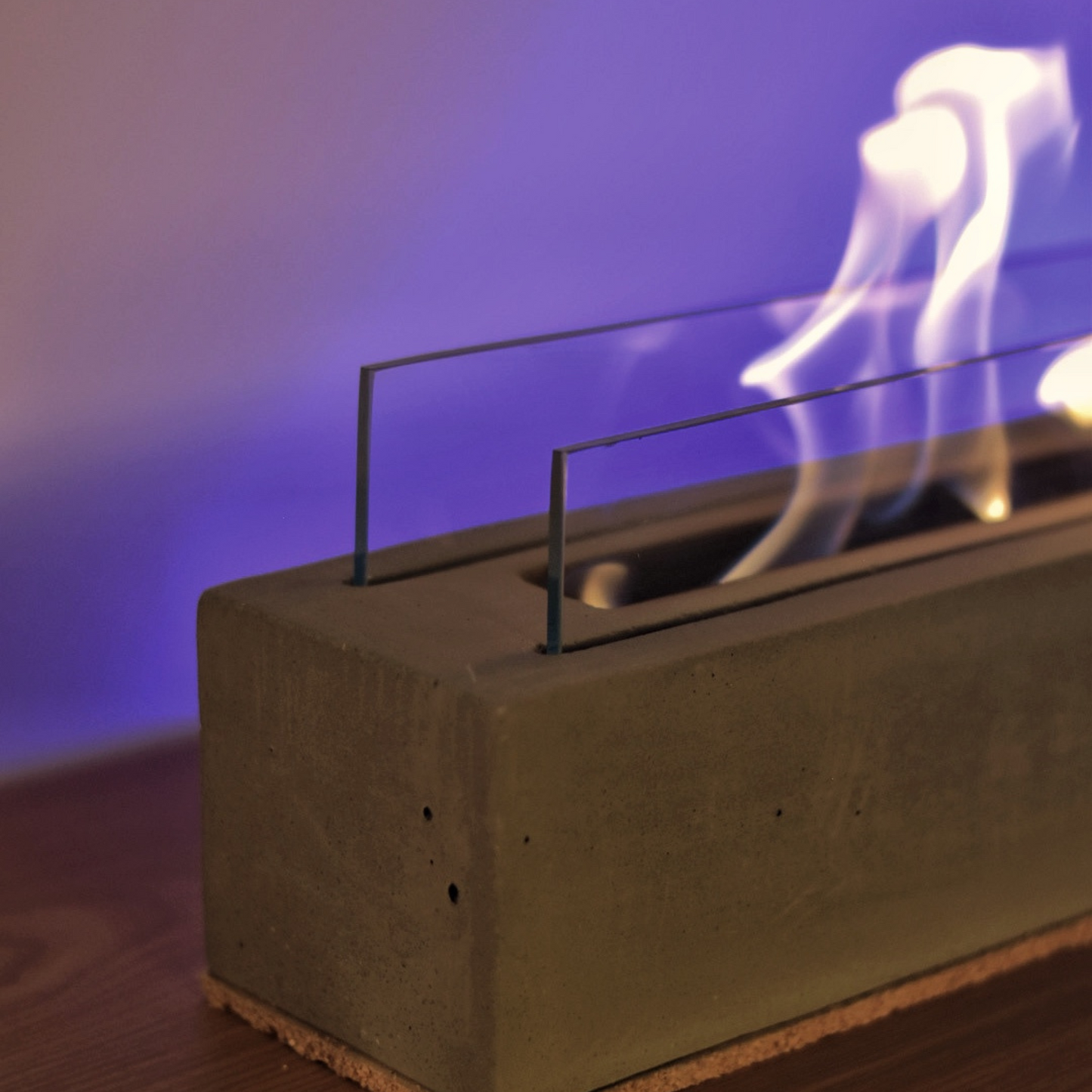 Tabletop Rectangular Fireplace (with Safety-Glass)
