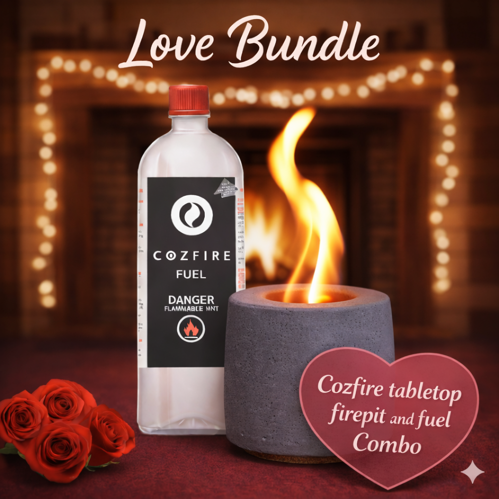 Valentine’s Special Bundle 1: (Round Fire Pit + Fuel Bottle) - Cozfire