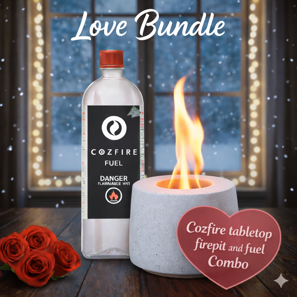Valentine’s Special Bundle 1: (Round Fire Pit + Fuel Bottle) - Cozfire