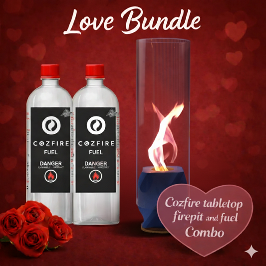 Valentine’s Special Bundle 9: (Dancing Fire Lamp(glass) + 2x Fuel Bottle) - Cozfire