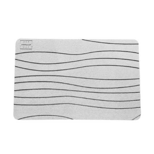 INSTAMAT - Stone Bath Mat (Grey) - Diatomaceous Earth Shower Mat - Cozfire