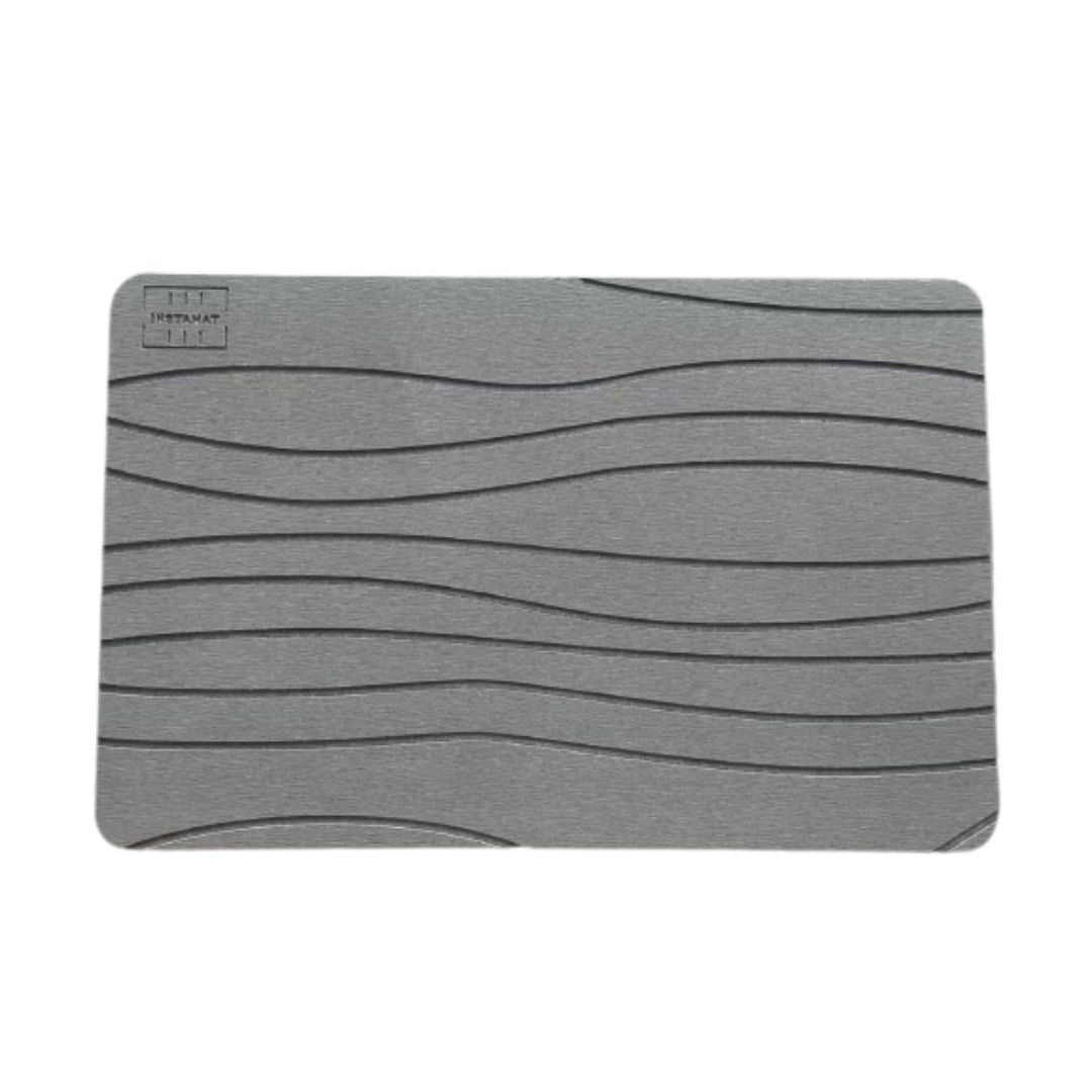 INSTAMAT - Stone Bath Mat (Grey)  - Diatomaceous Earth Shower Mat - Cozfire
