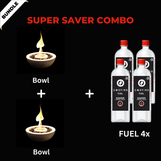 Special Firepit Bundle 6: Bowl + Bowl +Fuel 4x