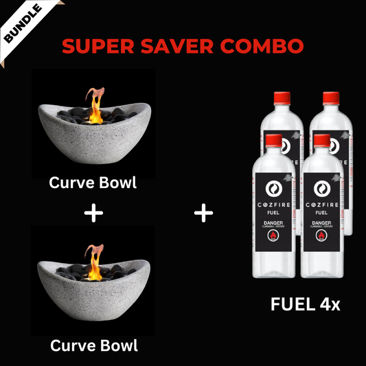 Special Firepit Bundle 7:Curve bowl + Curve bowl +Fuel 4x (Copy)